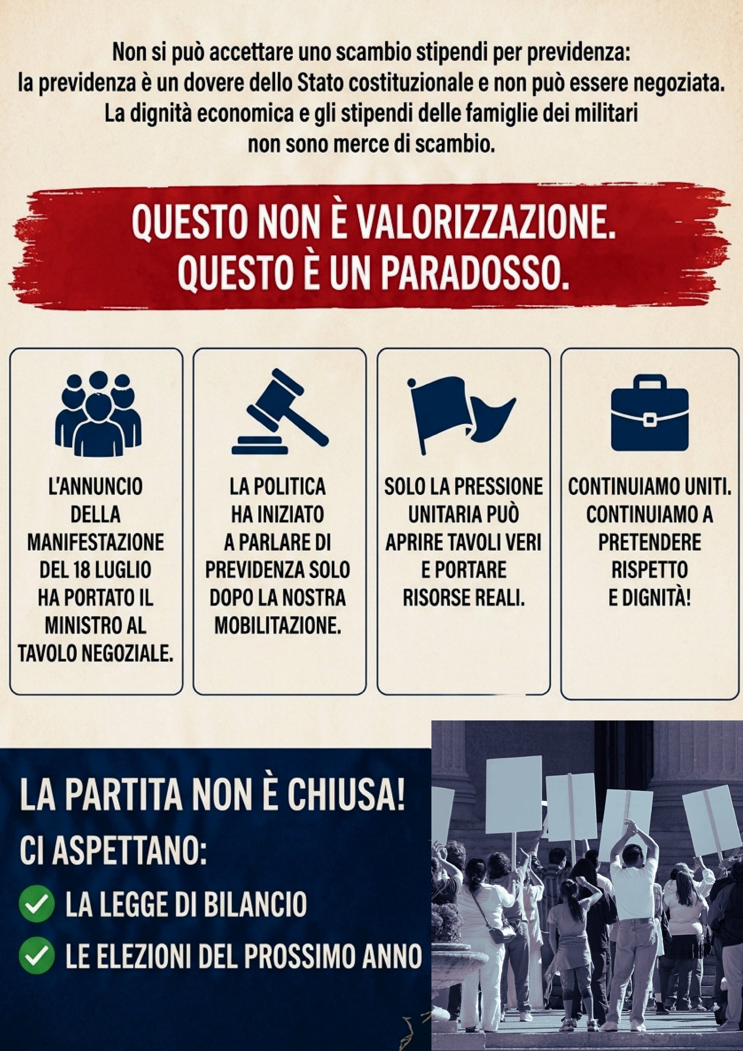 Questo non è valorizzazione, questo è un paradosso: la mobilitazione del 18 luglio.