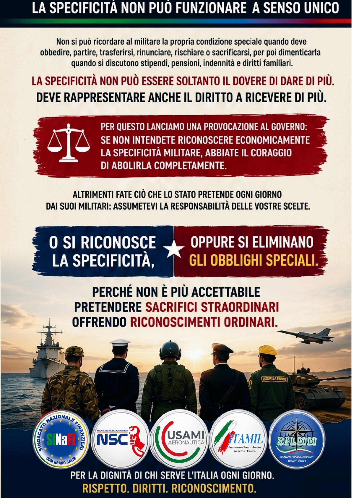 La specificità non può funzionare a senso unico: rispetto, diritti, riconoscimento.
