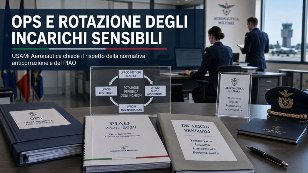 OPS e rotazione degli incarichi sensibili: USAMi Aeronautica pretende il rispetto della normativa Anticorruzione e del PIAO