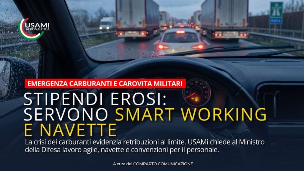 CAROVITA E BENZINA ALLE STELLE? SMART WORKING, LAVORO AGILE E NAVETTE PER I MILITARI