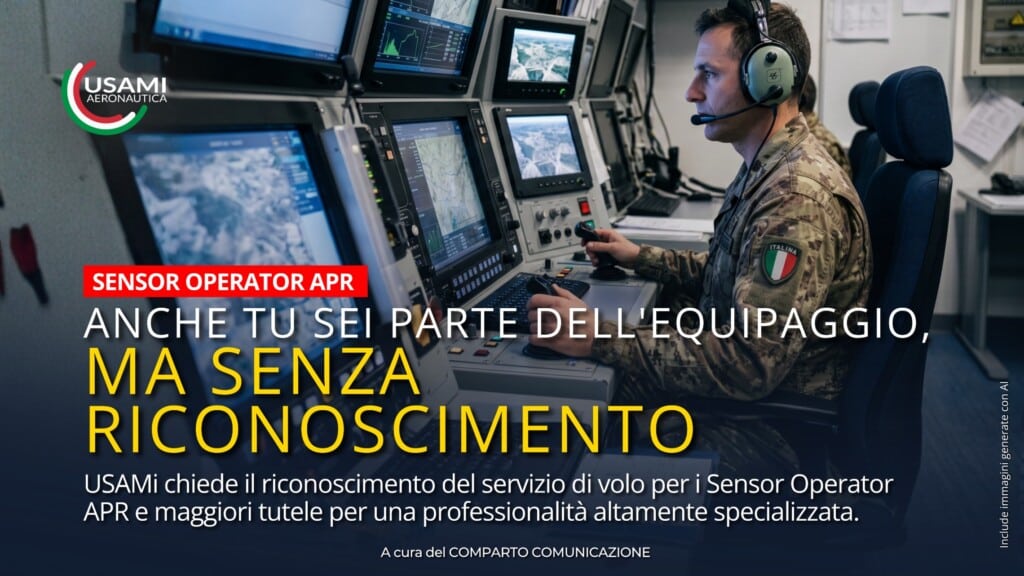 USAMi continua la sua azione a tutela delle professionalità penalizzate: intervento sui Sensor Operator APR (Aeromobili a Pilotaggio Remoto)