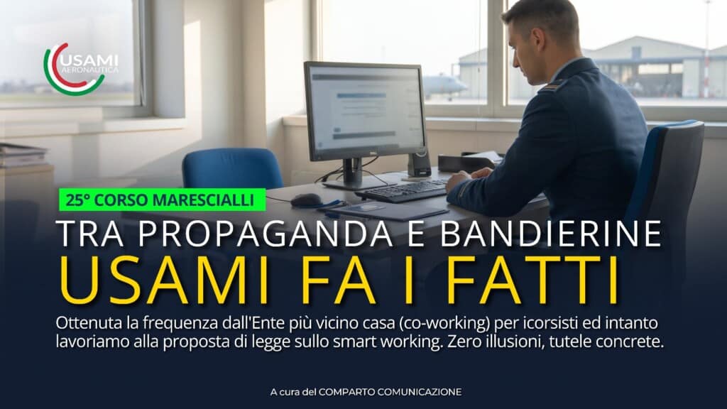Smart working impossibile, soluzioni reali: la verità sui frequentatori del 25° Corso Marescialli